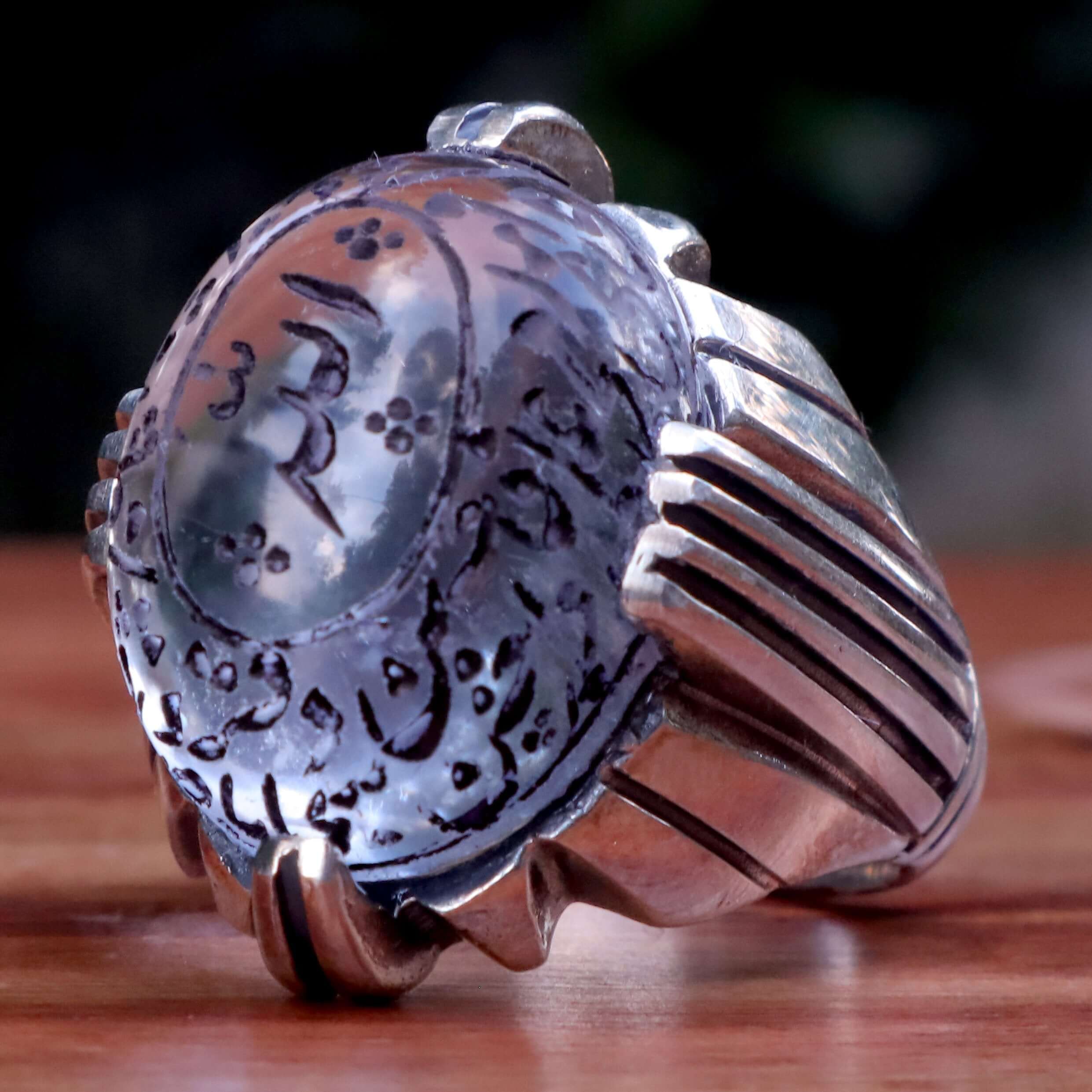 moonstone natural stone durr al najaf men ring jewelry sterling