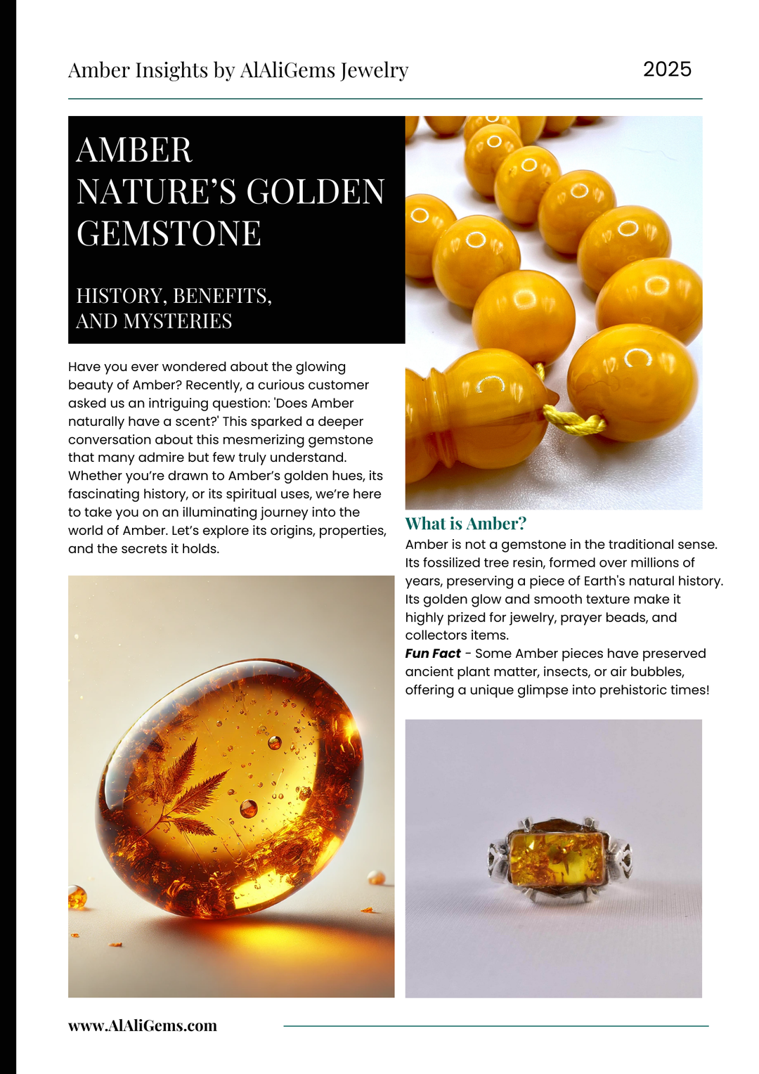 The Golden Beauty of Amber History & Benefits