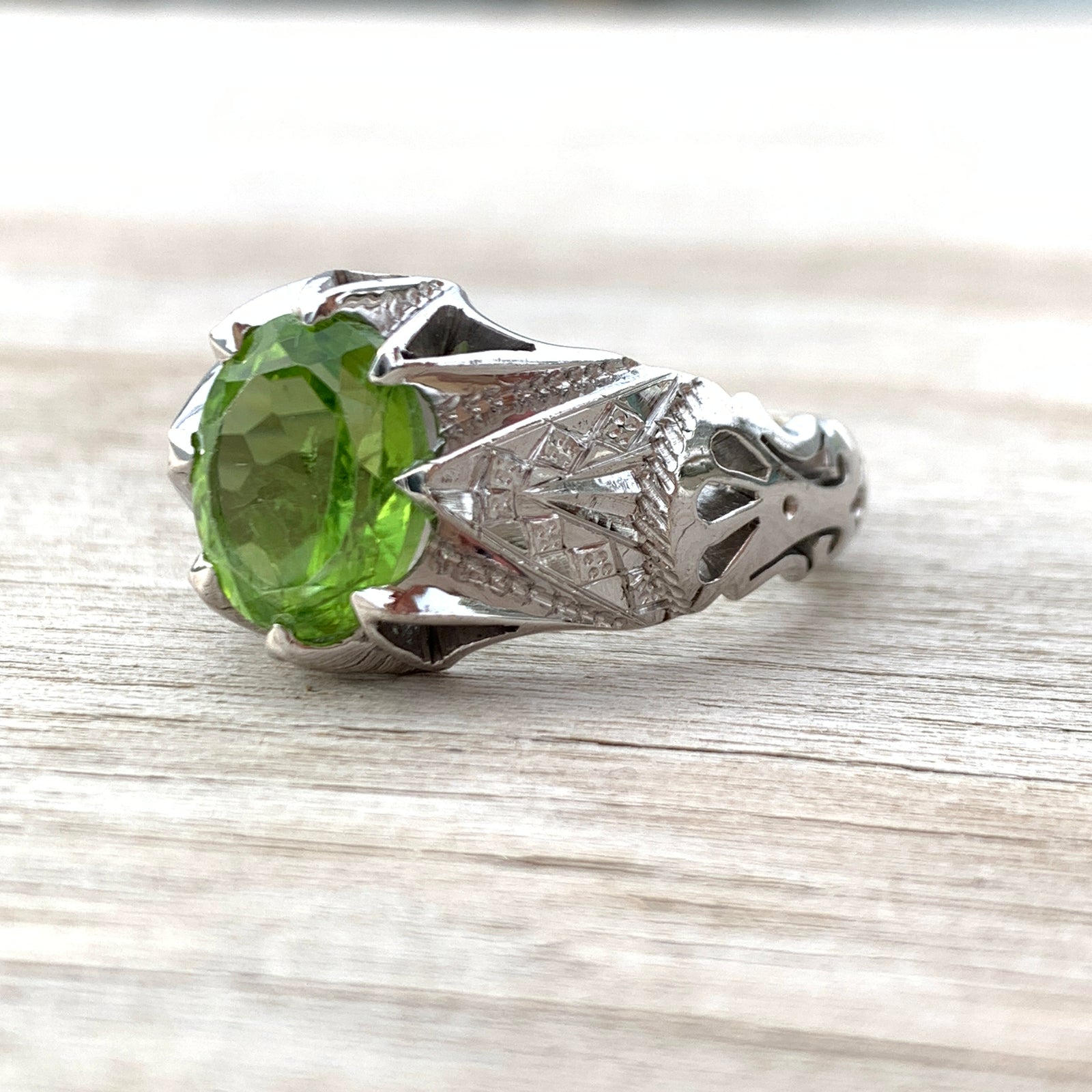 Zahra Al-Khadra Peridot Sterling Silver Ring