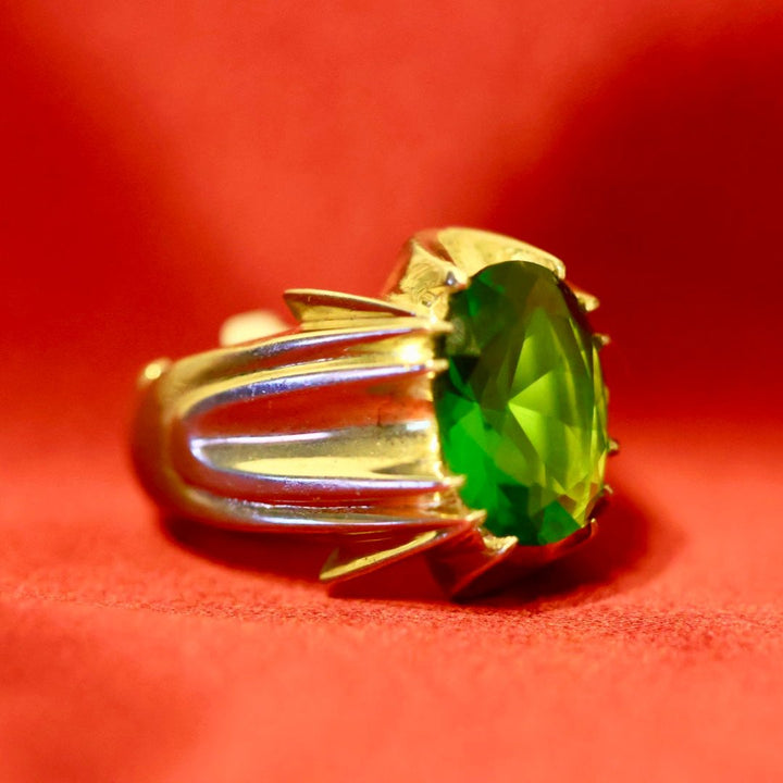 Majestic Green Brazilian Quartz Sterling Silver Ring