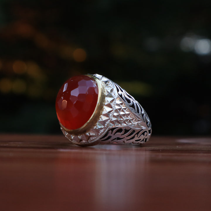 Sahar Al Layl Yemeni Aqeeq Sterling Silver Ring