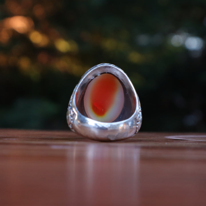 Sayf Al-Dawla Yemeni Aqeeq Sterling Silver Ring