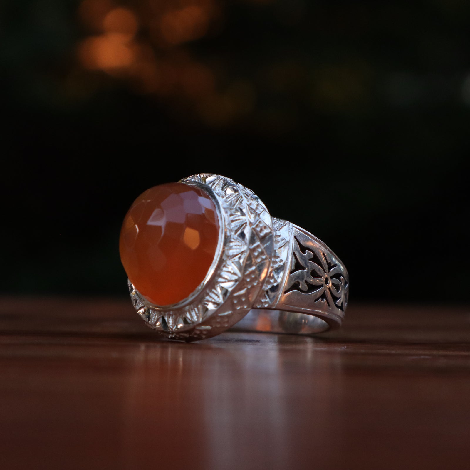 Eshaal Yemeni Aqeeq Sterling Silver Ring