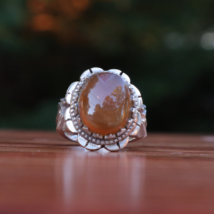 Rami Al-Aqeeq (Agate) Antique Sterling Silver Ring