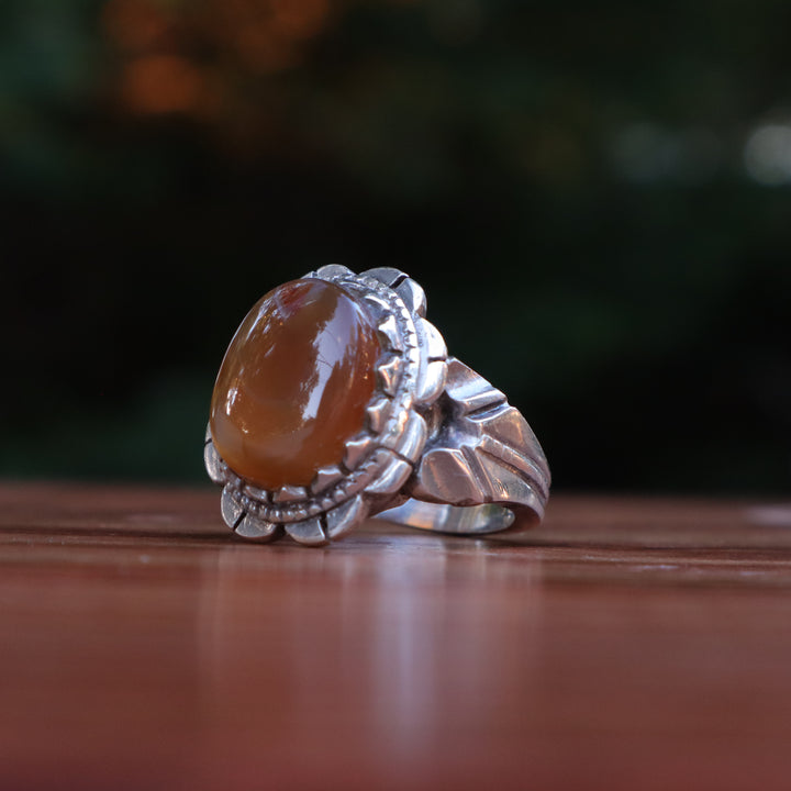 Rami Al-Aqeeq (Agate) Antique Sterling Silver Ring