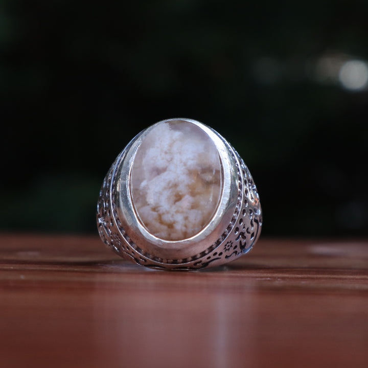 Asjad al-Falak Aqeeq (Agate) Sterling Silver Ring