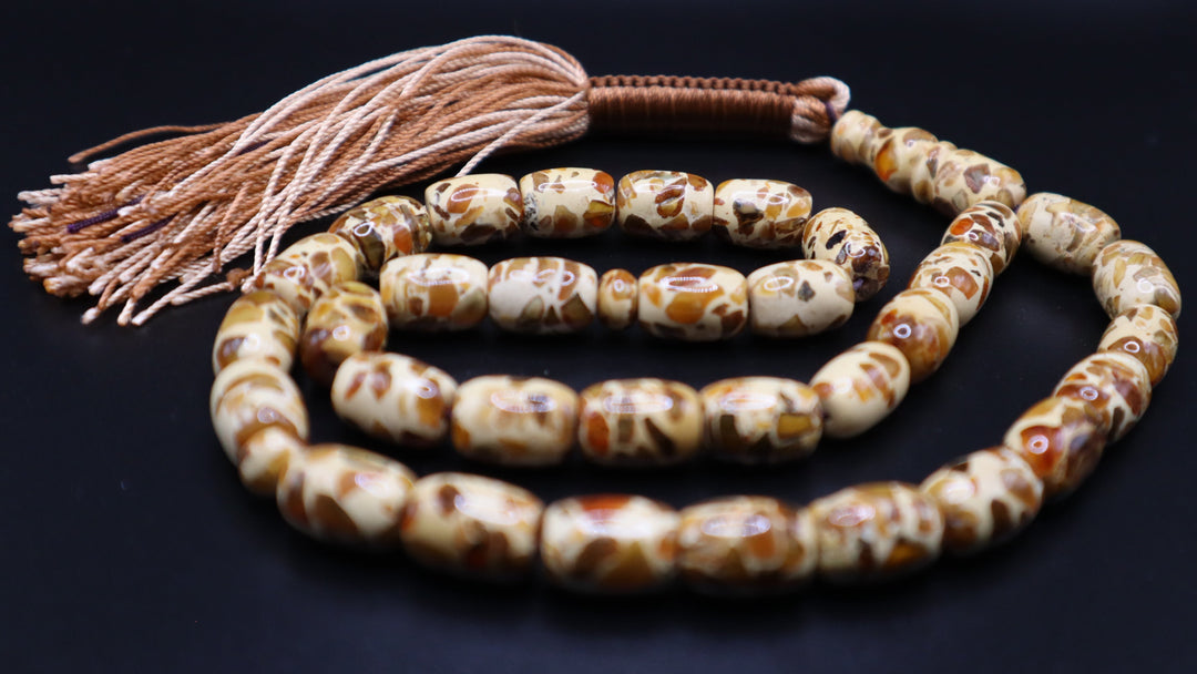 Salsabil Kahraman Amber Tasbih | 33-Bead Handmade Prayer Beads