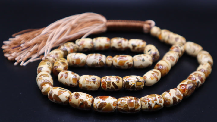 Salsabil Kahraman Amber Tasbih | 33-Bead Handmade Prayer Beads