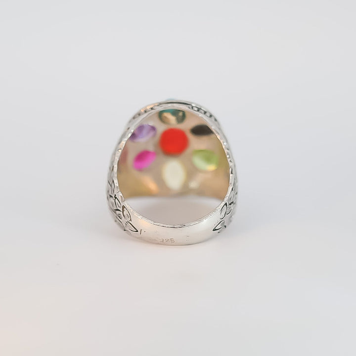 Zuhal Multistone Sterling Silver Ring