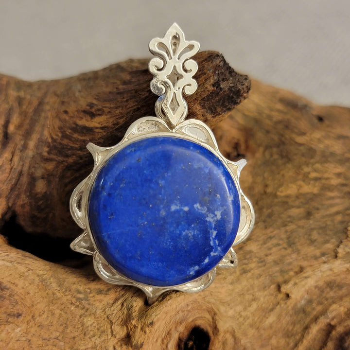 Lapis Lazuli Round Stone Pendant - Al Ali Gems